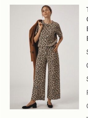 Maeve Ettie high rise crop wide leg pant